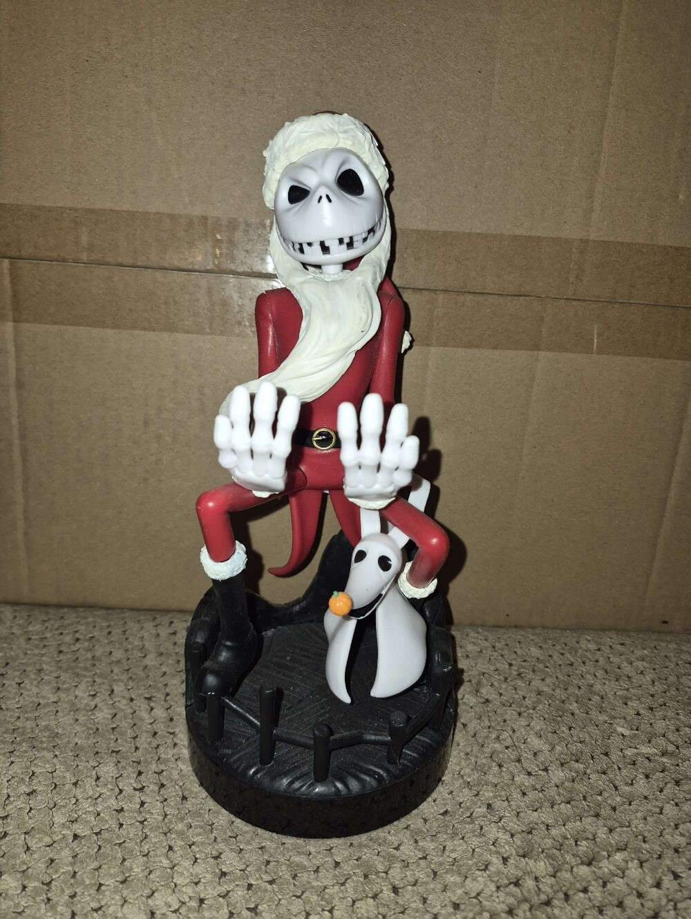 Red Jack Skellington Holiday Figurine with Zero